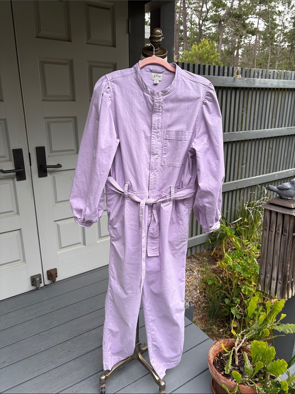 J. Crew Lavender Cotton Denim Jumpsuit ~  Onesie